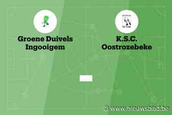 Wedstrijd tussen GD Ingooigem en SC Oostrozebeke afgelast