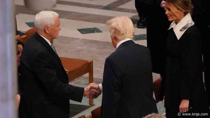 Pence said he congratulated Trump on his win at Carter’s funeral