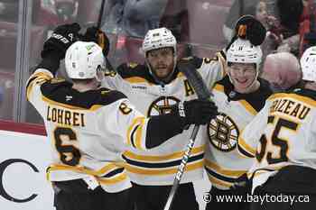 Pastrnak's goal in OT lifts Bruins over Panthers 4-3 and snaps Boston's 6-game losing streak