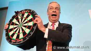 180(000)! Nigel Farage's joy as he channels his inner Luke Littler to celebrate Reform hitting another membership target