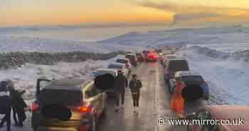 Peak District fury as gritters unable to work thanks to 200 double-parked cars blocking road