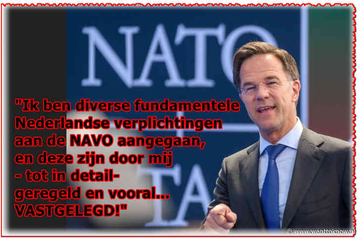 Hoe Rutte NL nog even aan NATO ‘verkocht’…