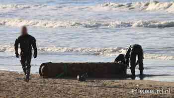 Deel van torpedo aangespoeld op strand bij Noordwijk