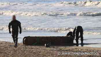 Deel van torpedo aangespoeld op strand bij Noordwijk