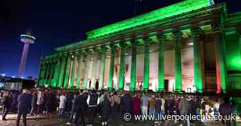 Hundreds gather at vigil in memory of The Vivienne as city buildings turn green