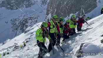 Three skiers dead after avalanche hit group on Italian mountain and 'dragged them hundreds of feet'