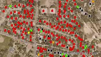 Grim satellite map shows every home destroyed by devastating LA fires as officials warn of hellish week with dozens declared dead