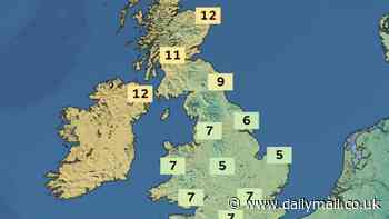 Flooding fears as frozen Britain begins to melt: Map reveals where temperatures will hit double figures today amid 30C rise after Arctic blast