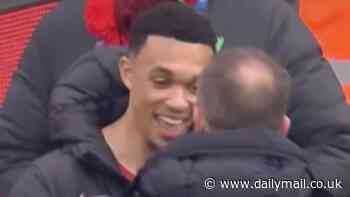 Trent Alexander-Arnold shares touching moment with childhood coach after Liverpool's FA Cup win as Reds star rekindles relationship at Anfield