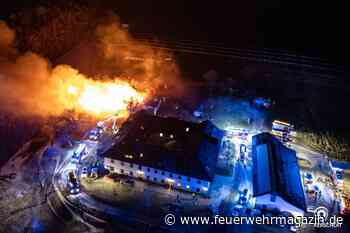 Großbrand in landwirtschaftlichem Nebengebäude