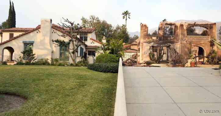 Photos: Handful of L.A. homes remain untouched amid charred neighborhoods