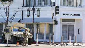 California National Guard protecting designer boutiques from looters after LA fires