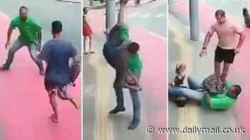 Thief gets MMA-style beatdown after robbing jewelry store