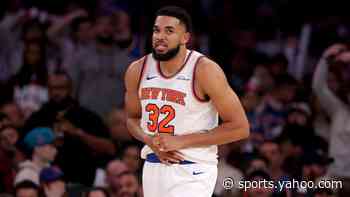 Knicks' Karl-Anthony Towns sidesteps questions about possible thumb injury: 'It is what it is'