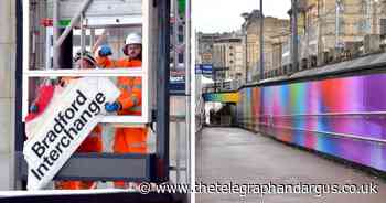 Eye-catching old sign removed and colourful artwork installed at Bradford Interchange