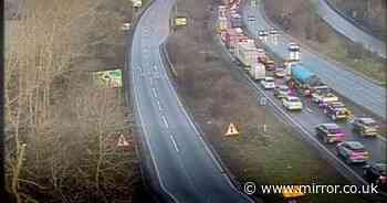 Lorry overturns on A12 as accident shuts down major road with 'heavy traffic'