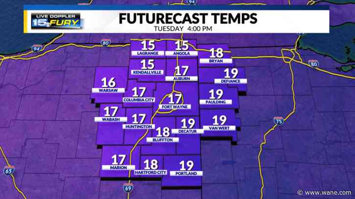 Light snow today more cold temps coming