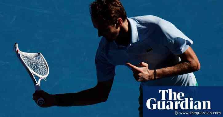 Australian Open: Rublev crashes out as Medvedev smashes camera but wins