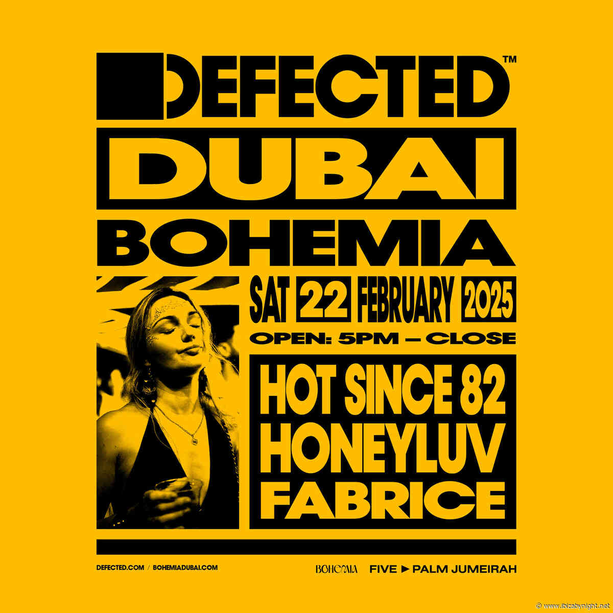 Defected Announces 2025 residency at FIVE’s Bohemia Beach Club in Dubai!