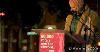 Protesters gathering in Raleigh to protest 60,000 votes possibly being thrown out in Supreme Court race