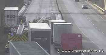 Crash shuts major Monmouthshire road