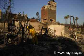 Southern California faces new wildfire warnings as near hurricane-force winds regain strength