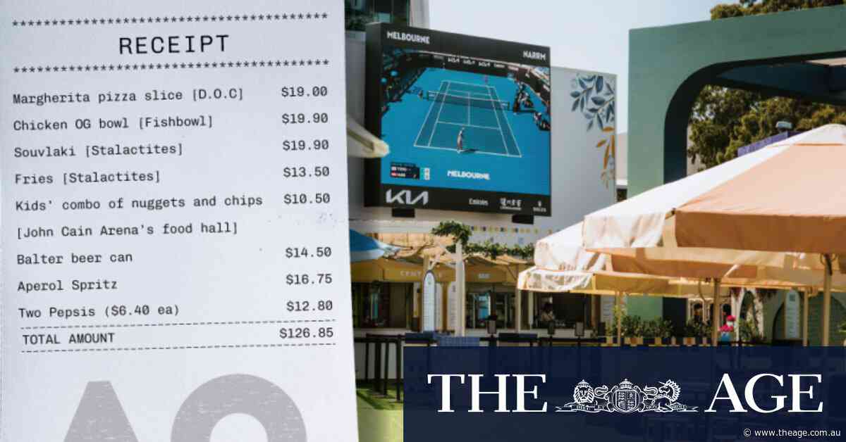 $120 for lunch? Fans stunned by Australian Open food prices