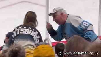 Penguins fan ejected in wild scene after 'stealing puck from child and being threatened by the boy's mother'