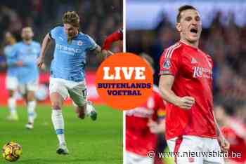 MULTILIVE. De Bruyne geeft assist bij zoekend Manchester City, revelatie Nottingham Forest leidt ook tegen Liverpool