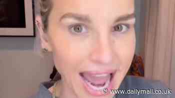 Vogue Williams is forced to deny she is the woman in viral video saying she is 'too famous' to be filmed while on a flight - after being trolled online