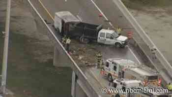 Ramp from I-595 to I-95 in Broward closed after truck fire