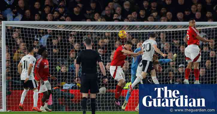 Jota rises to peg back Nottingham Forest after Wood gives Liverpool early scare