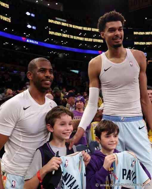 Spurs’ Chris Paul, Victor Wembanyama Gift Lakers Coach JJ Redick’s Sons Their Game Jerseys