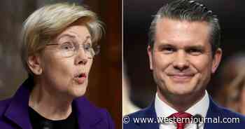 Hearing Room Erupts in Laughter as Pete Hegseth Turns Elizabeth Warren's 'Gotcha' Question Around on Her