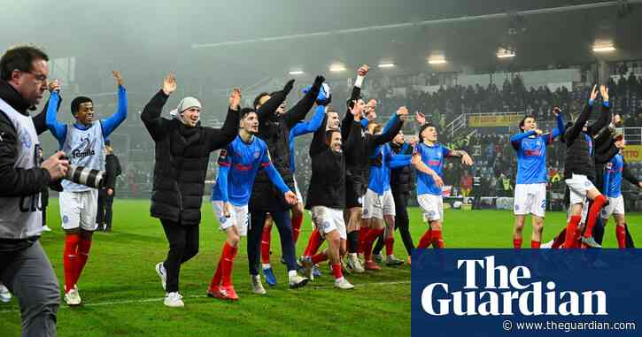 European football: 10-man Holstein Kiel seal win over Dortmund with 45-yarder