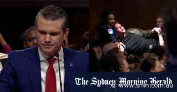 Fox News host Pete Hegseth heckled at confirmation hearing