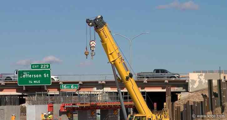 Cold weather slows down I-25 rebuild in Albuquerque