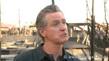 Slick-haired Gavin Newsom gets ripped for awkward swagger move during interview amid LA fire devastation