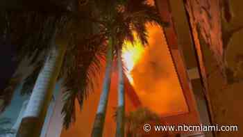 Fire burns through roof of Fort Lauderdale apartment building