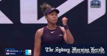 Osaka celebrates after securing tough break