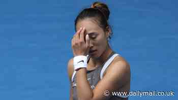 Massive Australian Open shock as top star Zheng Qinwen falls to the oldest woman in the tournament after fiery clash with umpire