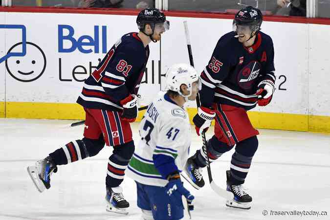 Connor wastes no time netting sixth career hat trick as Jets blitz Canucks 6-1