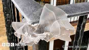 Ice spike and ribbon ice appear on frosty weekend