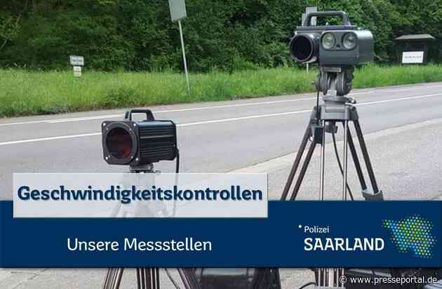 POL-SL: Geschwindigkeitskontrollen im Saarland / Ankündigung der Kontrollörtlichkeiten und -zeiten 4. KW 2025