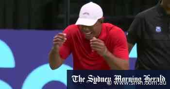 Tiger in hysterics at hilarious TGL moment