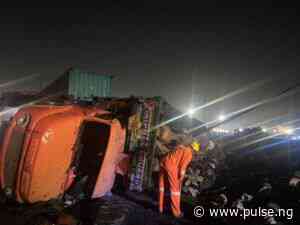 1 Dead in multiple accident involving trucks and motorcycles at Mile 2, Lagos