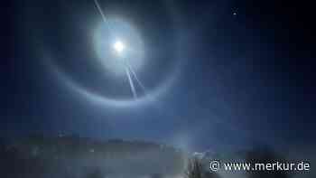 Atmosphärische Erscheinung bei Vollmond in Schwangau beobachtet