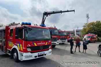 Brandweer oefent in oude pastorie in Sint-Jozefstraat