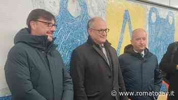 Metro A, Gualtieri visita la nuova stazione Ottaviano dopo i lavori di restyling