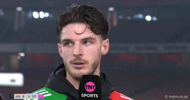 Declan Rice singles out ‘ridiculous’ Arsenal teammate after beating Tottenham